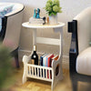Small Round Side Table Room Tea Coffee Lamp Plant Stand Modern White Furniture