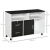 Home Office Mobile Cabinet Storage Organizer w/ Castor, Drawer, Key