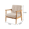Vintage Button Cushioned Sofa Armchair Wooden Frame Fireside Lounge Single Seat