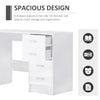 High Gloss 4 Drawer Vanity Dressing Table Computer Study Desk Furniture White