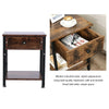 Industrial Bedside Cabinet Rustic Effect Wood Nightstand Side Table Drawer Shelf
