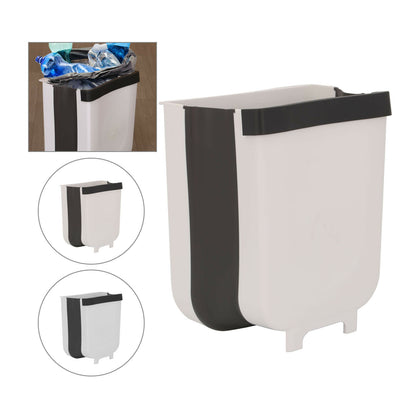 Wall Mounted Folding Waste Bin Kitchen Cabinet Door Cupboard Hanging Trash Can