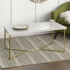 Modern Rectangular Coffee Tea Table with Metal LegsLiving Room Office Furniture