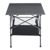 Folding Camping Table Portable Outdoor Garden Dining Picnic Fishing BBQ w/Basket