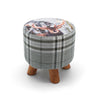 Large Footstool Luxury Upholstered Fabric Foot Rest Ottoman Decor with Legs