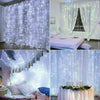 USB Plug 300 LED Curtain Light Fairy String Lights Hanging Wall Fence Party Xmas