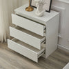 3 Drawers Cabinet Chest of Drawers Side End Table Wood White Living Room