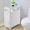 Bathroom Slim Floor Cabinet Narrow Wooden Storage Cupboard Toilet With Drawers