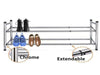 2/4 TIER EXTENDABLE CHROME FREE STANDING SHOE BOOT RACK STORAGE SHELF STAND