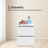 Bedside Table with 2 Drawers Modern Night Stand Photo Frame Display Table Home