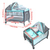 Portable Baby Travel Cot Crib Bassinet Bed Playpen Infants with Mattress Folding