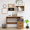 Computer Desk 2 Drawers Writing Table Home Office Workstation Study Desk
