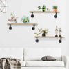 Wood Floating Shelf Storage Unit Kit Fitting Wall Mounted Corner Shelves Rack