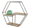 Retro Wall Storage Unit Metal Wood Industrial Style Shelves Vintage Shelf Rack
