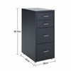 Mobile 3/4/5/6/8 Drawers Office Filing Cabinet Metal File Storage Unit w/ Wheels