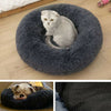M-XL Soft Plush Comfy Calming Dog Bed Self-Warming Fluffy Anti Anxiety Donut Bed