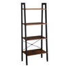 4-Tier Industrial Ladder Shelf Bookcase Plant Flower Stand Shelves Storage Unit