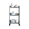 3 Tier Kitchen Trolley Cart Handle Wheel Storage Basket Rack Salon Carts