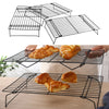 3X Stackable Metal Wire Cake Bread Biscuit Baking Cooling Tray Rack Kitchen Tool