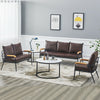 1/2/3 Seater Faux Leather Sofa Armchairs Couches Livingroom Black Brown Modern