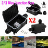 2/3 Way Outdoor Waterproof IP66 Underground Cable Connectors Junction Box Black
