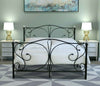 Metal Bed Frame With Crystals Black or White Bed Frame 4FT Double King Mattress