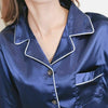 Women Lady Satin Silk Satin Pajamas Set Long Sleeve Night Sleepwear Pyjamas Suit