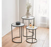 Ex Display Halmore Nest of Tables - Marble Side Tables Set of 3