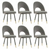 1/2/4/6 Velvet Dining Chairs Set Padded Seat Metal Leg Kitchen Home Office Chair