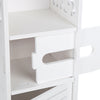 White Wooden Bathroom Shelf Cabinet Cupboard Bedroom Storage Unit Standing UK