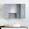 Bathroom Mirror Cabinet With Large Storage Cupboard Shelf Triple Door Wall Hung
