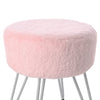Round Stool Hairpin Style Leg Pouffe Footstool Upholstered Rest Seat Piano Chair