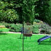 Shepherds Crook Hooks Garden Border Bird Feeder Black Metal (2.41m) Set of 2