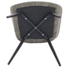 1x Dining Chairs Kitchen Living Room Chairs with Stoffbezug+ Metall Grey