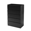 Home Matt Black Chest Of 5 Drawers Bedroom Furniture Hallway Storage Cabinet UK