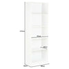 5 Tier White Wooden Freestanding Bookcase/Books