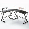 Maxzzz L Shaped Corner Desk With Storage Shelves Home Office Desk Gaming Table