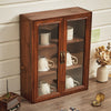 Vintage Wall Mounted Cupboard Wooden Storage Cabinet Rustic Display Shelf Unit