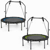 40" Foldable Fitness Trampoline Kids Adult Exercise Jump Rebounder W/ Handle