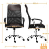 Office Desk Chair Leather Computer Chair with Back Support and Arms Home Study