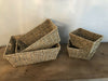 Seagrass Rectangular Conical Shelf Display Storage Basket