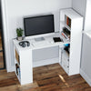 Computer Desk with Storage Shelf Laptop Study Table 120cm Home Office Furniture