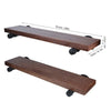 2pc Industrial Iron Pipe Shelf Wall Mounted Storage Display Floating Bookcase UK