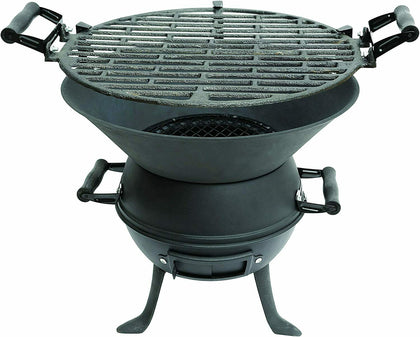 Cast Iron Barbecue BBQ Grill Fire Pit Outdoor Garden Picnic Camping Caravan UK