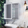 LED Sliding Door Bathroom Mirror Cabinet With Shelf Storage IP44 Rated 430x690mm