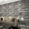 3D Slate Stone Wallpaper Roll Brick Effect Feature Retro Wall Textured 10M Rolls