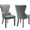 Dining Chairs Velvet Studded Fabric Lounge Padded Accent Side Chair Home Kitchen