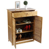 Shoe Rack Shoes Storage Cabinet Unit Stand Cupboard 2 Doors Organiser Bamboo