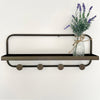 Industrial Copper Metal Wall Shelf Storage Hooks Storage Hanging Shelving Unit