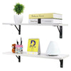 WALL MOUNTED WOODEN FLOATING SHELF SHELVES KIT DISPLAY UNIT STORAGE RACK